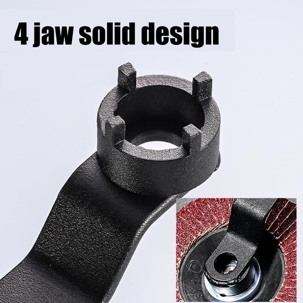 Cờ lê máy mài góc bốn móng vuốt Loại bỏ điều chỉnh tay 150mm,3trong 1 Cờ lê kim loại để tháo gỡ máy mài góc loại - FE123