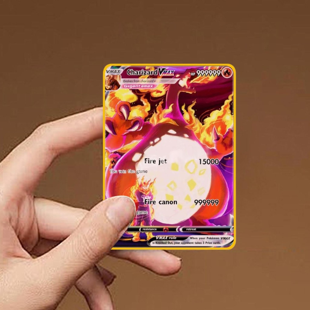 Charizard VMAX 999999Điểm Vàng Kim Loại POKEMON Thẻ Siêu Hiếm Pokemon Bộ Sưu Tập Thẻ Quà Tặng Cho Trẻ Em Người Hâm Mộ sonlekvn