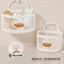 Giỏ nhựa treo đồ đính miệng rộng vui nhộn màu hồng trắng 13.4x10x15cm