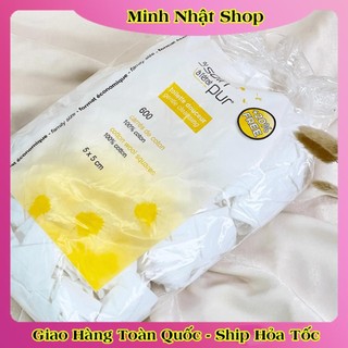 [DATE MỚI] Bông tẩy trang Pháp Tetra Medical Carrés de Cotton 600 miếng an toàn lành tính mềm mịn