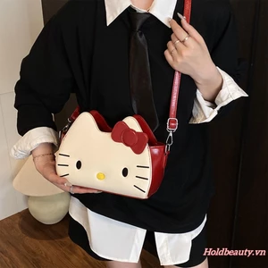 Túi đeo vai nữ Sanrio Hello Kitty Ví có khóa kéo Túi đeo chéo