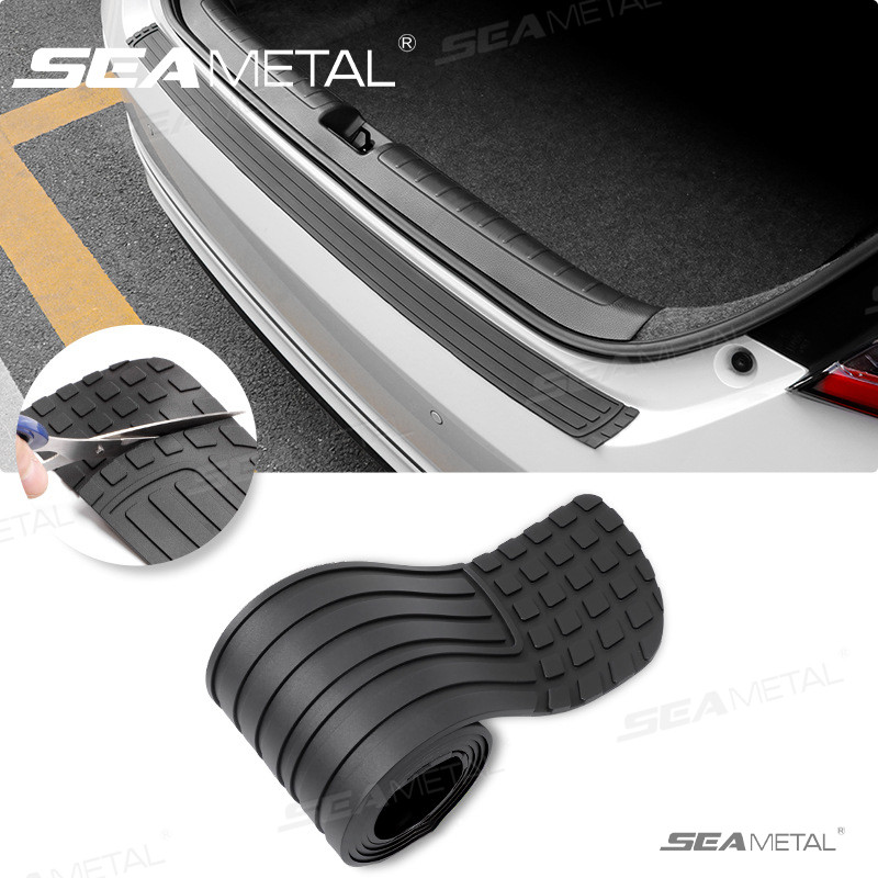 SEAMETAL cốp xe phía sau Dải bảo vệ cản sau 104x8.5cm Tấm chắn cửa cao su Tấm bảo vệ Mouldings Pad Viền Bao Dải tạo kiểu xe