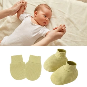 Găng tay và chân bảo vệ Treeling Baby Bộ thiết yếu chăm sóc hàng ngày bằng Cotton hữu cơ