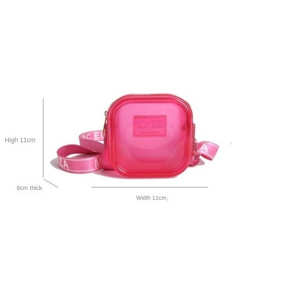 Túi đeo chéo CPINCP, Túi Messenger màu trơn trong suốt, Quà tặng túi đeo vai thạch PVC chống thấm nước