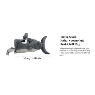 HILABEE Rock Climbing Chalk Bag Gear Portable Shark Chalkbag để nâng cơ thể