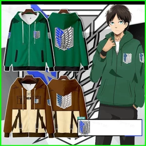 Áo khoác cosplay Eren từ Attack on Titan - áo dài tay có mũ trùm đầu, phù hợp hàng ngày YB1