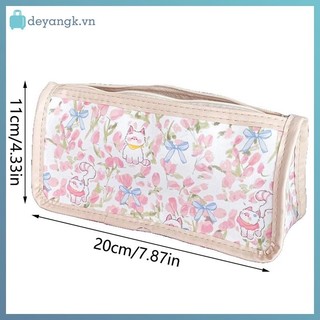 Deyangk Màu Hồng Dễ Thương Mèo Con Trong Suốt Hộp Đựng Bút Chì Dung Tích Lớn Di Động Nữ Tính Túi Trang Điểm Sinh Viên Văn Phòng Phẩm Bút Túi Bảo Quản VN