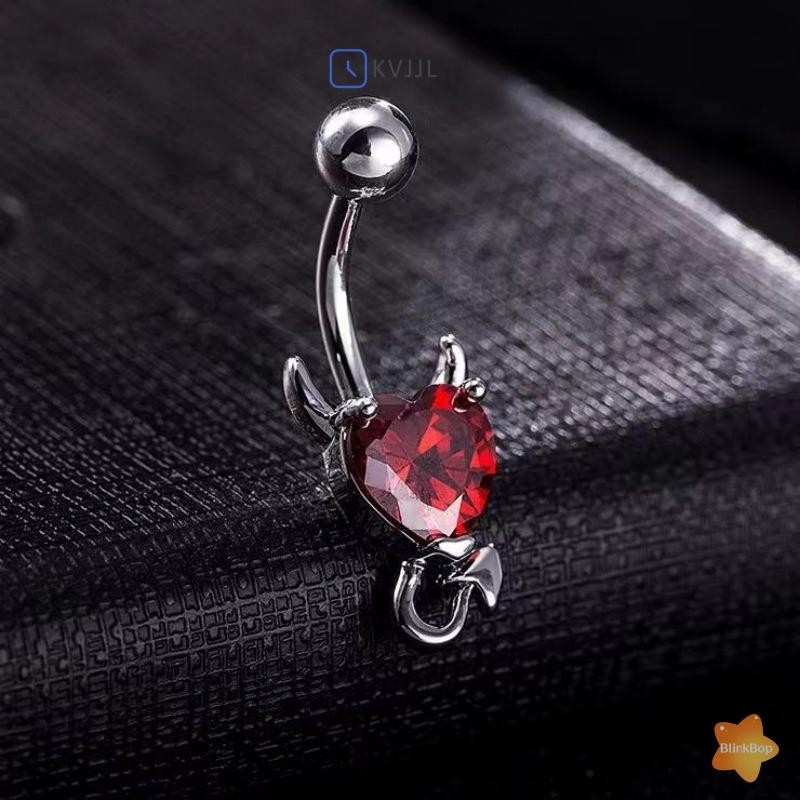 [KvJJL-t] Nhẫn Rốn Inox Cho Nữ Flash Kim Cương Giả Bikini Bụng Nút Móng Tay Trang Trí Cơ Thể Piercings Trang Sức Mới