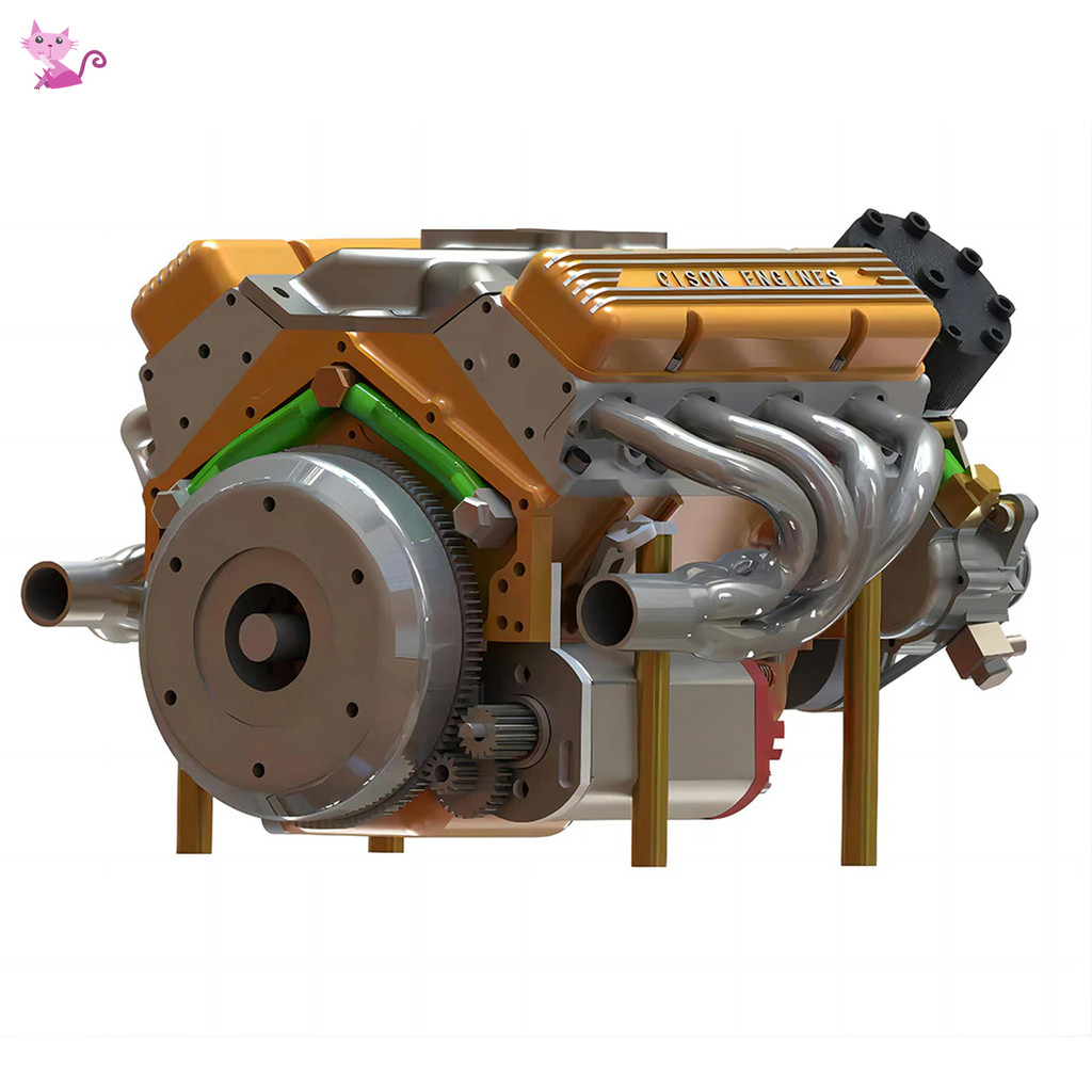Mô hình động cơ khóa nhỏ V8 Đồ thủ công để bàn sành điệu cho bàn văn phòng
