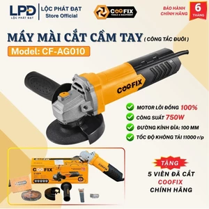 Máy mài cắt COOFIX CF-AG010 công suất 750W công tắc đuôi cực bền, tặng thêm 5 đá cắt chính hãng