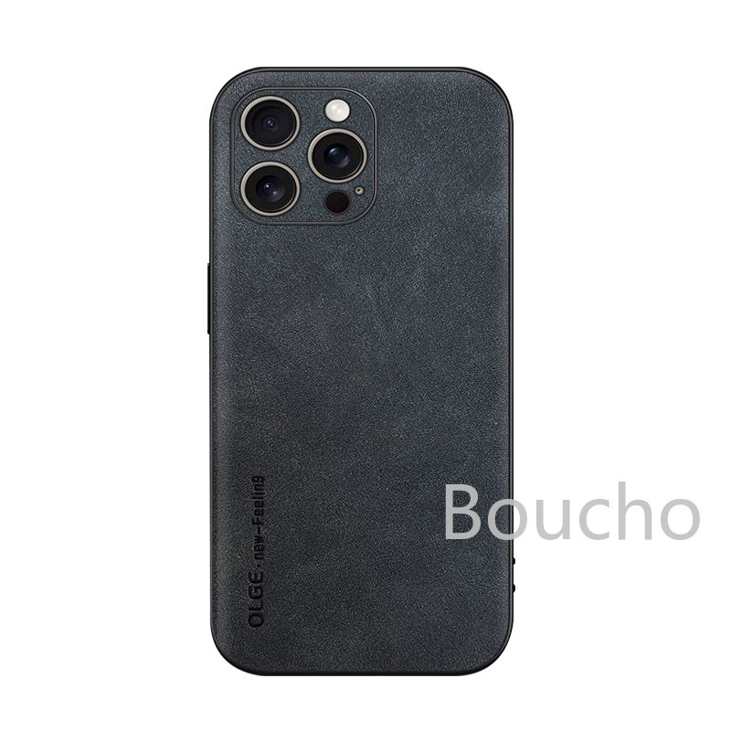 Dành Cho iPhone 12 11 Pro Max XR X XS 7 8 Plus Slim Da PU Da Ốp lưng