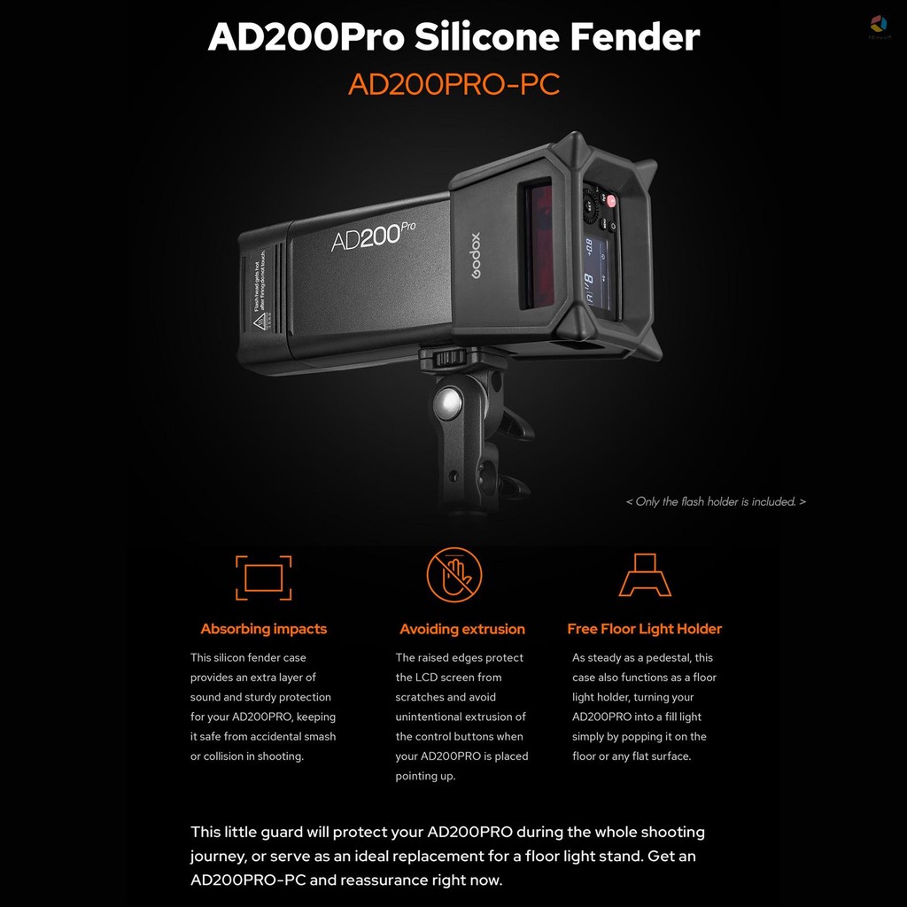 Godox AD200Pro-PC Giá đỡ đèn Flash bảo vệ chống va đập thay thế cho Godox AD 200Pro