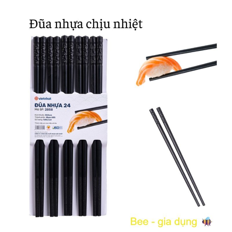 Set 5 Đôi Đũa Chịu Nhiệt Cao Cấp Chính Hãng Việt Nhật (mã 2858)