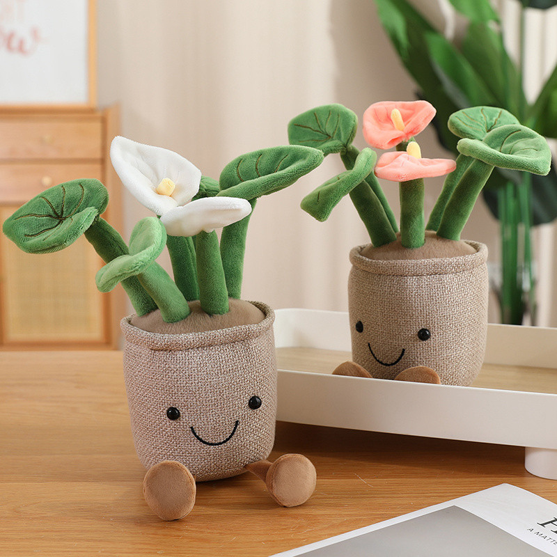 Rytanda Bàn Tay Đỏ Xanh Chậu Sang Trọng Đồ Chơi Mô Phỏng Dễ Thương Hoa Cây Gối Sang Trọng Móc Khóa Vui Vẻ Trẻ Em Quà Tặng Sinh Nhật Giáng Sinh
