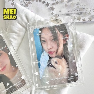 MeiShao Acrylic Kpop Hộp Đựng Thẻ Ảnh Chống Mất Móc Khóa 3 Inch INS Trong Suốt Thần Tượng Bảo Vệ Túi Xe Buýt Thẻ Tay Cung Cấp