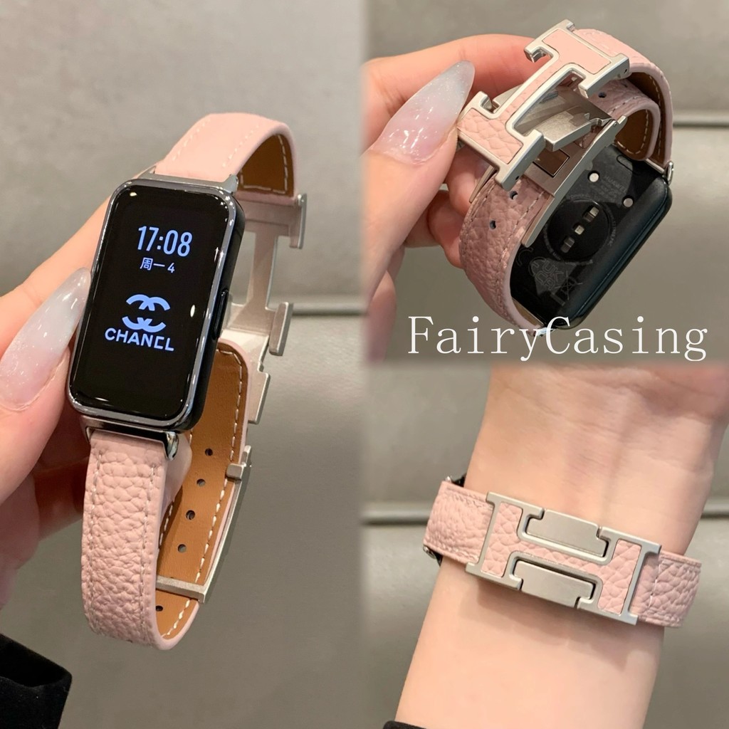 Dây Da Cho Huawei Band 9 8 10 11 Phụ Kiện Đeo Tay Thể Thao Pulseira Dây Đeo