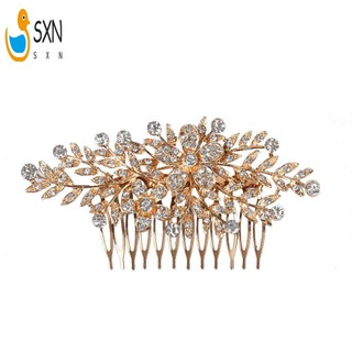 Đám Cưới Hoa Bạc Lược Tóc Nữ Ngọt Lấp Lánh Kim Cương Giả Lược Barrette Cho Người Phụ Nữ Tóc Trang Trí Đồ Trang Trí
