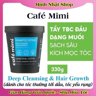 [DATE MỚI] Tẩy tế bào chết da đầu Cafe mimi Shampoo Scrub 330G sạch cho tóc dầu, bết của Nga