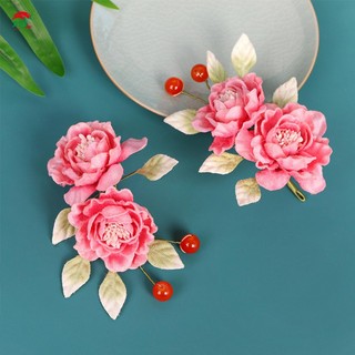 【COD】Tóc Barrettes Với Hoa Hồng Trang Trí Phong Cách Trung Hoa Handmade Phụ Kiện Tóc Cho Áo Váy Làm Kiểu Tóc Dụng Cụ
