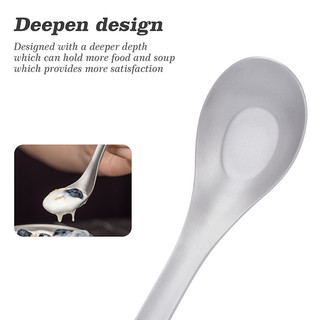 Boundless Voyage Titan Thìa Có Tay Cầm Dài Cắm Trại Ngoài Trời Flatware Siêu Nhẹ Thìa Canh Dao Kéo Dụng Cụ Ti1029T