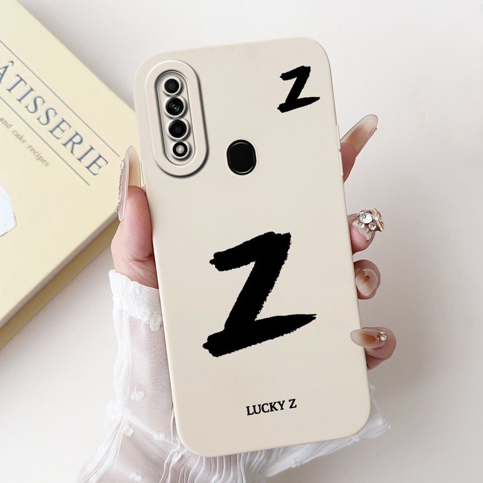 Ốp lưng Oppo A31 2020 CPH2015 Chữ thời trang đơn giản Thiết kế họa tiết A-Z Vỏ silicon Oppo CPH2073 CPH2081 CPH2029 CPH2031 Ốp điện thoại