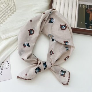 70cm Vải Lanh Cotton Nhỏ Vuông Khăn Lụa Nữ Nghệ Thuật Trang Trí Khăn Phong Cách Tươi Cổ Khăn Cho Bé Gái Băng Đô Quấn Tóc Khăn Trùm Đầu Chống Nắng