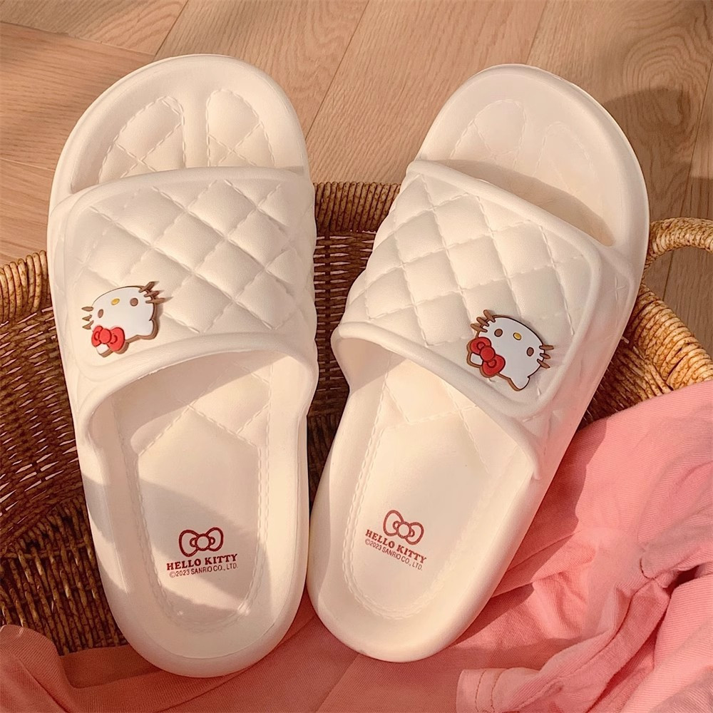 XIXITIAO Sanrio Dép Sanrio Co-Branded HelloKitty Dép Chống Trơn Trượt EVA Đế Mềm Giày Gia Đình Nữ