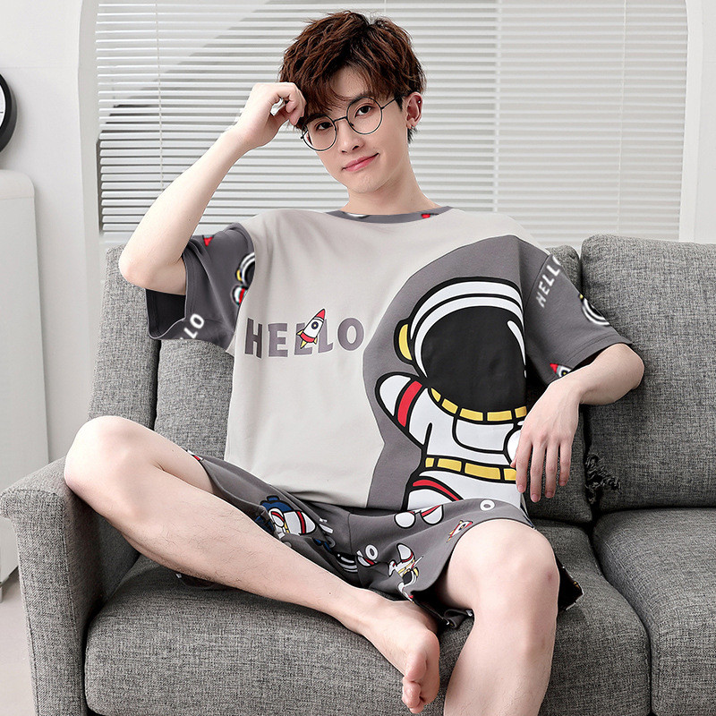 VG Bộ Đồ Ngủ Mùa Hè Nam Thanh Niên Thể Thao Tay Ngắn Rời Bộ Đồ Ngủ Giải Trí XL