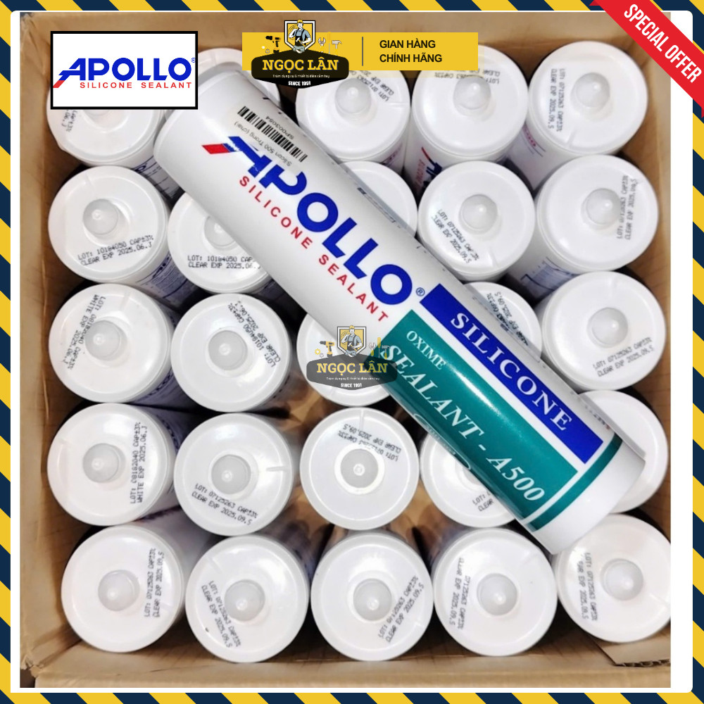 [Giá thùng Chính Hãng] Keo Silicone Apollo A300 - A500 chai 300ML (Giá thùng 25chai) hàng chính hãng