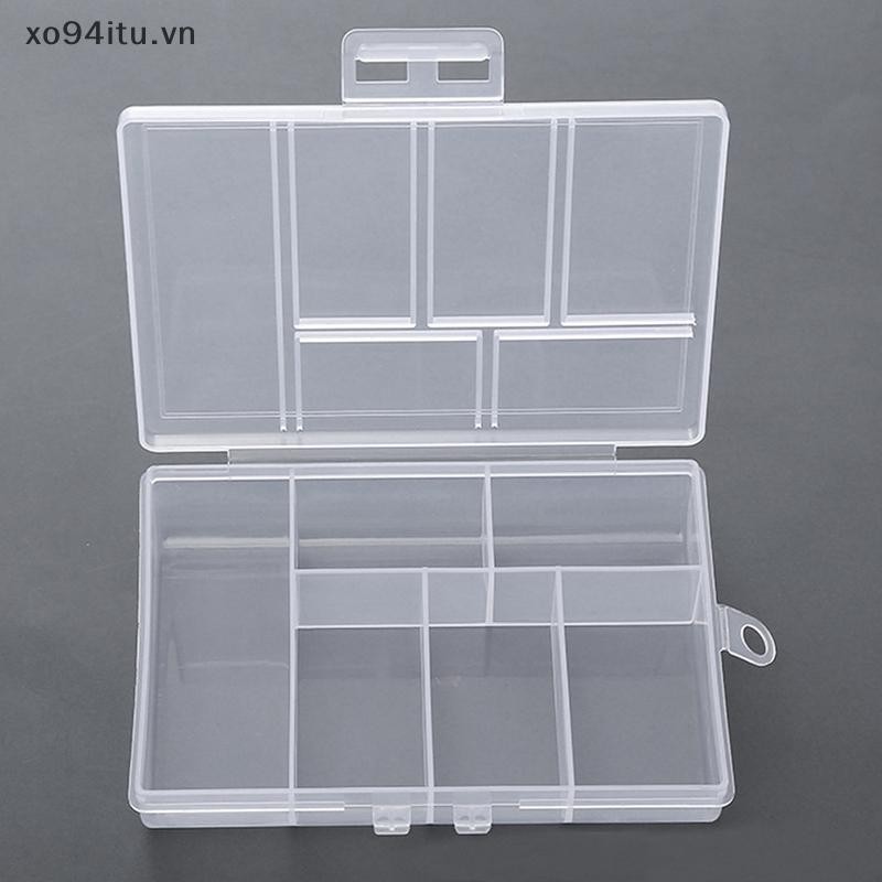 XOITU Di Động Trong Suốt Hình Chữ Nhật 6 Lưới Hộp Bảo Quản Cho Nút Hạt Hộp Đựng Thuốc Hộp Đựng Trang Sức Hộp Trưng Bày VN
