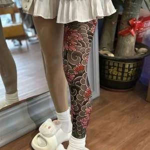 Hình Xăm Vô Hình Chân Hoa Vớ Mùa Hè Phong Cách Mới Cô Gái Nóng Phong Cách Mỏng Quần Bên Ngoài Mặc