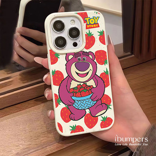ibumpers Ốp Điện Thoại iPhone Dễ Thương Lotso Dâu Miffy Họa Tiết Cho IPhone 16 15 14 12 13 11 Pro Max IP 7 8 Plus X XS XR Ốp Lưng Ống Hút Lúa Mì Phân Hủy Thân Thiện Với Môi Trường