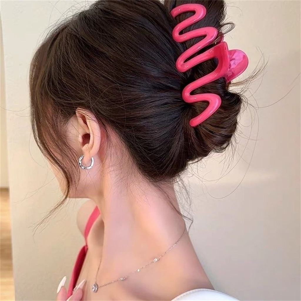 Phụ nữ và bé gái - Kẹp tóc nhựa phong cách ngọt ngào, phụ kiện tóc đơn giản