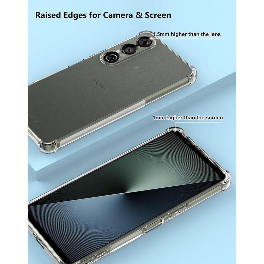Dành Cho Sony Xperia 1 VII Vỏ Mềm Chống Sốc Pha Lê Gel Trong Suốt TPU Chống Sốc