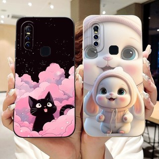 Vỏ Bảo Vệ Toàn Diện Cho Vivo V15 1819 / V15 Pro 1818 Vỏ Thiết Kế Mới Dễ Thương Trái Tim Tình Yêu Hoạt Hình Thỏ Mềm Kẹo Silicon