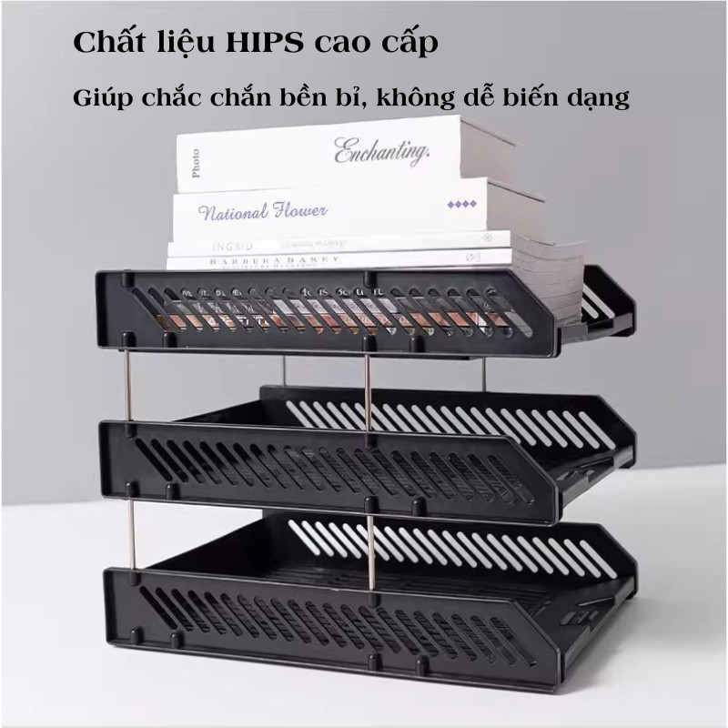 Kệ Đựng Hồ Sơ Để Bàn Làm Việc Nhiều Ngăn - Khay Sắp Xếp Tài Liệu Văn Phòng, Học Tập, Bền Đẹp