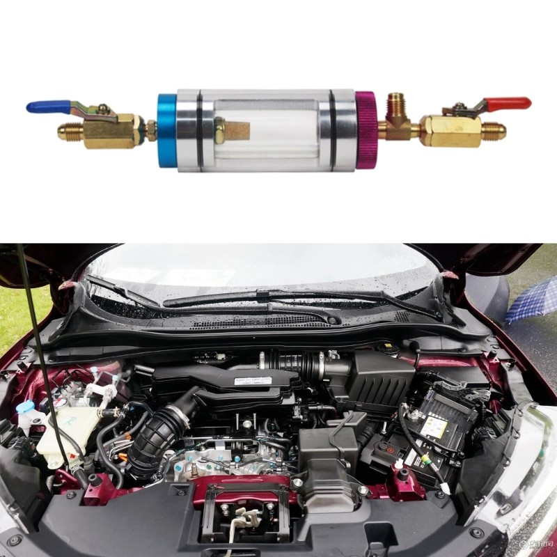 Moon Automotive R134 Thiết bị phân tích làm đầy dầu làm mát với đồng hồ đo áp suất Thích hợp cho điều hòa không khí ô tô R