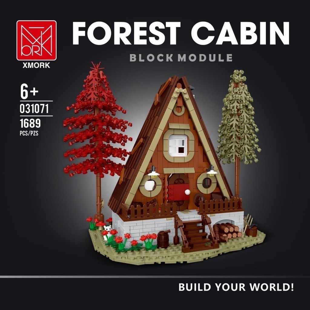 Tương thích với LEGO Creator A-Style Forest Triangle Nhà gỗ xây dựng ...