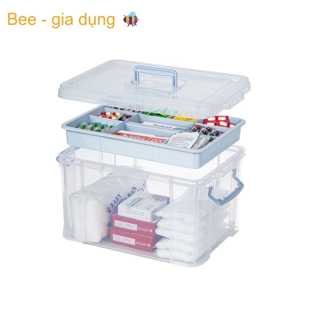 Hộp đựng đồ y tế, Hộp bảo quản thuốc có quai sách chính hãng Việt Nhật