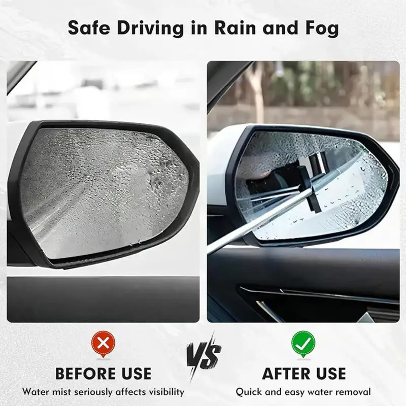 Khăn Lau Kính Chắn Gió Ô Tô Có Thể Thu Vào Cao Su Squeegee Gương Chiếu Hậu Bụi Tẩy Mưa