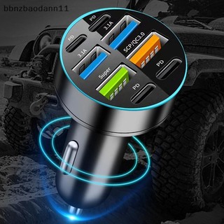 [BBNZDD] Bộ sạc xe hơi 8 cổng 4USB + 4Type-C PD Xe tải Bộ chuyển đổi điện thoại cho điện thoại Android Máy tính bảng máy tính xách tay cho BVAH
