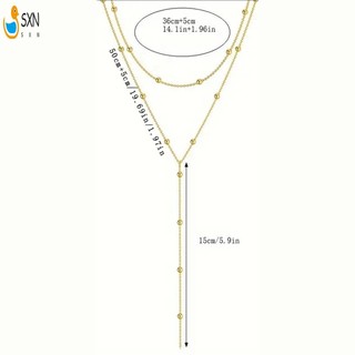 Phụ Nữ Đơn Giản Mặt Dây Chuyền Vòng Cổ Hình Chữ Y Dài Thiết Kế Tua Rua Vòng Cổ Xương Đòn Cho Tiệc Cưới Váy Váy