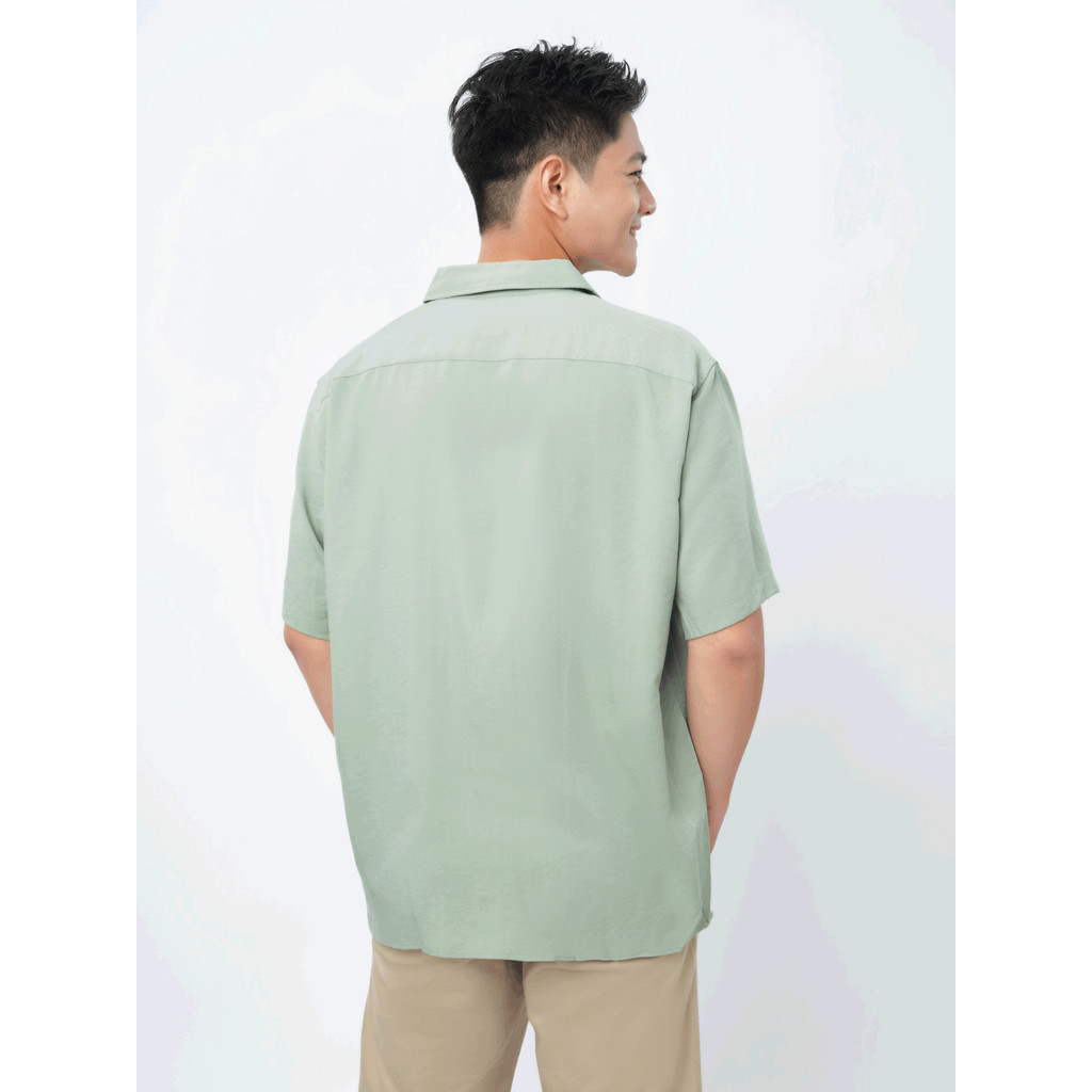 Sơ mi tay ngắn lai ngang VIETTIEN SMART CASUAL vải Visco phom REGULAR VT00000374