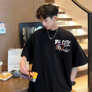LOCAL BRAND Áo thun Wash BiDA Số 8 Phong Cách Unisex Form Rộng / Áo thun BiDA Số 8 Phông Màu Phong Cách Âu Mỹ