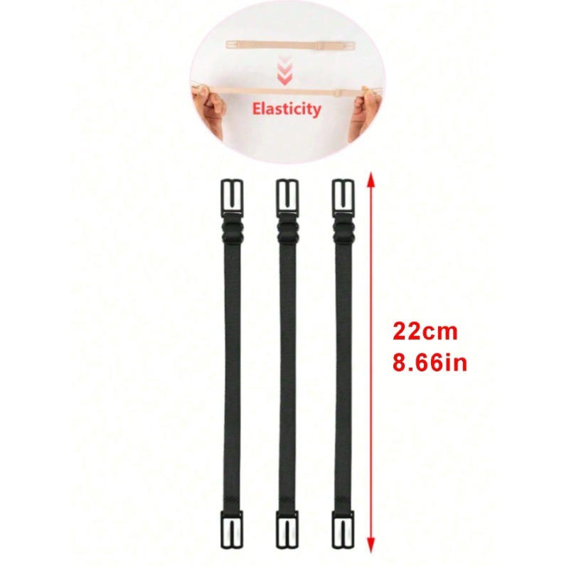 Dây đeo ngực/áo ngực chống trượt 22cm có khóa mơ, 3 dây, điều chỉnh, dùng ngoài trời/du lịch/thể thao, định hình và cố định