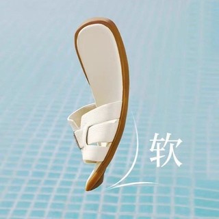 Dép Lê Gót phẳng mũi vuông nữ xỏ chân thời trang