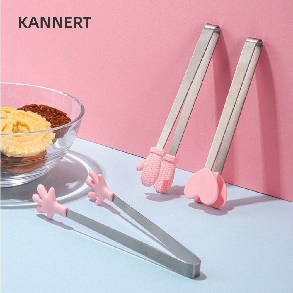 Kẹp Thực Phẩm KANNERT, Kẹp Ăn Nhẹ Chống Trơn Trượt Silicon, Kẹp Đá Hình Tay Mini
