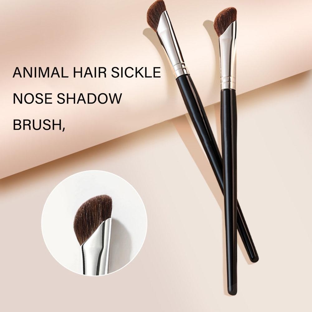 Bàn chải trang điểm bóng mũi di động có góc mềm mại Nửa đồng ngành Mũi lên tạo công cụ đường viền J2z9