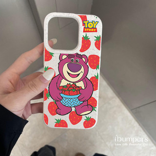 ibumpers Ốp Điện Thoại iPhone Dễ Thương Lotso Dâu Miffy Họa Tiết Cho IPhone 16 15 14 12 13 11 Pro Max IP 7 8 Plus X XS XR Ốp Lưng Ống Hút Lúa Mì Phân Hủy Thân Thiện Với Môi Trường