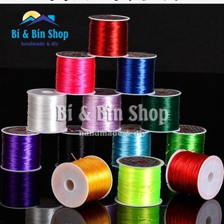 Cuộn Dây Cước Thun Lụa Co Giãn Nhiều Màu Xỏ Hạt Chuỗi Làm Vòng Đeo Tay